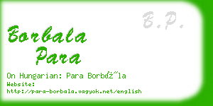 borbala para business card